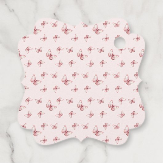 Schattige Roze Kleine Ballerina Tutu Meisje Baby s Bedankjes Labels (Achterkant)