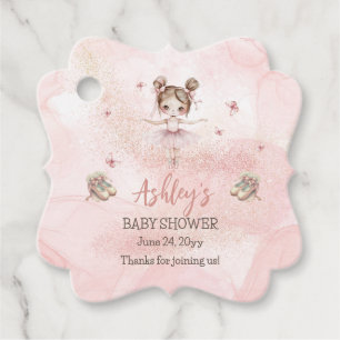 Schattige Roze Kleine Ballerina Tutu Meisje Baby s Bedankjes Labels