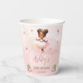 Schattige Roze Kleine Ballerina Tutu Meisje Baby s Papieren Bekers (Achterkant)