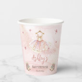 Schattige Roze Kleine Ballerina Tutu Meisje Baby s Papieren Bekers (Voorkant)