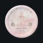 Schattige Roze Kleine Ballerina Tutu Meisje Baby s Papieren Bordje<br><div class="desc">Schattigee ballerina tutu en vlinders meisje Baby shower of Sprinkle ontwerp met roze alcohol en inkt stijl roze achtergrond. Combineer met items uit ons "A Sweet Little Ballerina Is On the Way & We're TUTU Excited!" design collectie.</div>