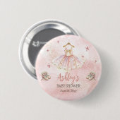 Schattige Roze Kleine Ballerina Tutu Meisje Baby s Ronde Button 5,7 Cm (Voorkant /achterkant)