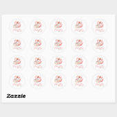 Schattige Roze Kleine Pompoenen Baby shower Ronde Sticker (Vel)