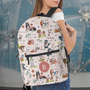 Schattige Roze Kleine Puppy Dog Pet Pattern Bedrukte Rugzak