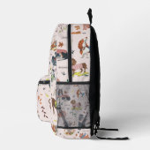 Schattige Roze Kleine Puppy Dog Pet Pattern Bedrukte Rugzak (Rechts)