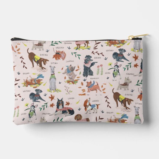 Schattige Roze Kleine Puppy Dog Pet Pattern Etui (Achterkant)