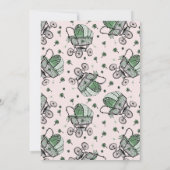 Schattige Roze Kleine Shamrock St Patricks Baby sh Kaart (Achterkant)