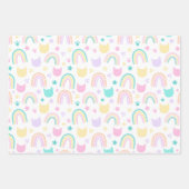 Schattige Roze Kleurrijke Kitten Kitty Cat Lover P Inpakpapier Vel (Voorkant 2)