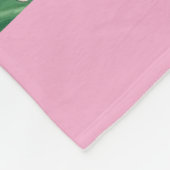 Schattige Roze Kleurrijke Tropische Palmbladeren N Fleece Deken (Hoek)