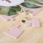 Schattige roze koala Beer gepersonaliseerd meisje Legpuzzel (Zijkant)
