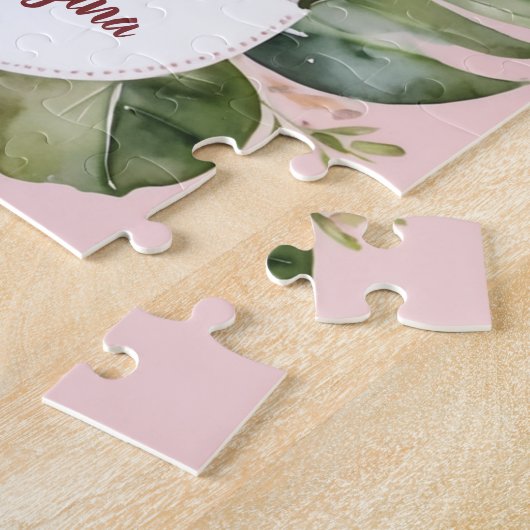 Schattige roze koala Beer gepersonaliseerd meisje Legpuzzel (Zijkant)