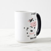 Schattige roze Koe vriend Magische Mok (Voorkant rechts)