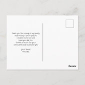 Schattige Roze Konijn Kawaii Stijl Dank Je Briefkaart (Achterkant)