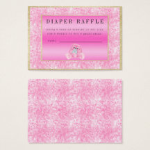 Schattige Roze Konijn "Lotterij" Baby Shower