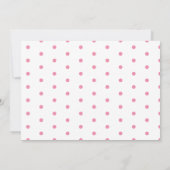 Schattige roze konijn Polkadots Baby shower Kaart (Achterkant)