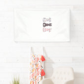 Schattige Roze Konijnen Gelukkig Pasen Konijn Vrou Spandoek (Insitu)