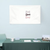 Schattige Roze Konijnen Gelukkig Pasen Konijn Vrou Spandoek (Beurs)