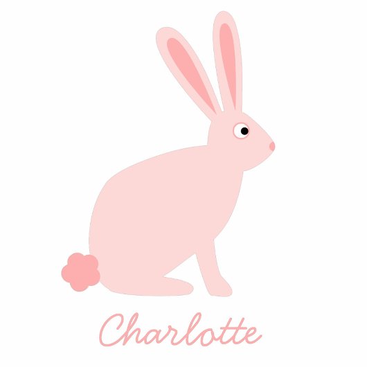 Schattige Roze Konijnenkonijn Gepersonaliseerd Romper