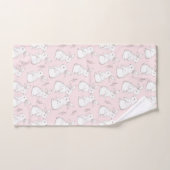 Schattige Roze Konijnenpatroon Bad Handdoek (Handdoek)