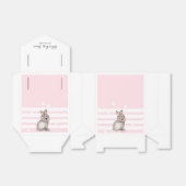 Schattige roze konijntje Baby shower Bedankdoosjes (Uitgevouwen)