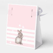 Schattige roze konijntje Baby shower Bedankdoosjes (Achterkant)