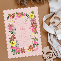 Schattige roze konijntje meisje verjaardagsfeestui