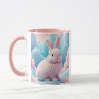 Schattige roze konijntje Snoep wolken