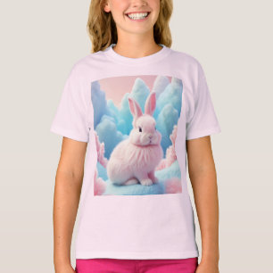 Schattige roze konijntje Snoep wolken T-shirt