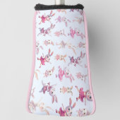 Schattige roze konijntjes danspatroon golfheadcover (Draai 90)