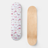 Schattige roze konijntjes danspatroon persoonlijk skateboard (Voorkant)