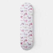 Schattige roze konijntjes danspatroon persoonlijk skateboard (Voorkant)