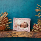 Schattige roze kronkelige fotoplaque fotoplaat (Zijkant)