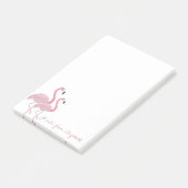 Schattige roze lamingos post-it® notes (Schuin)