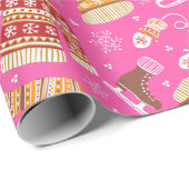 Schattige roze lelijke kerst trui weer cadeaupapier (Rol Hoek)