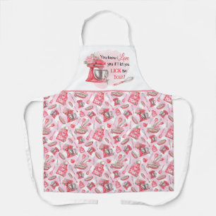 Schattige Roze "Lick the Bowl" Bakken Keuken Schor Schort