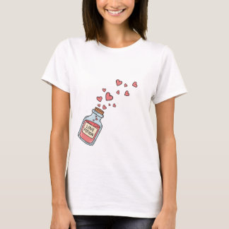 Schattige roze liefdesdrankje t-shirt