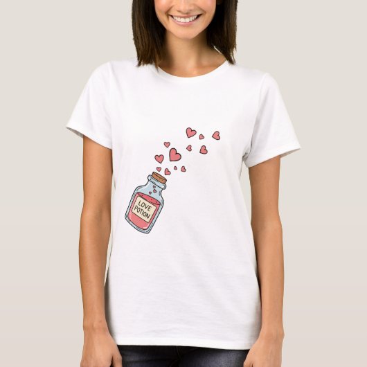 Schattige roze liefdesdrankje t-shirt (Voorkant)