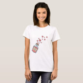 Schattige roze liefdesdrankje t-shirt (Voorkant volledig)