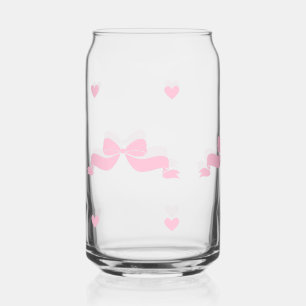 Schattige roze liefdeslint blikvorm glas