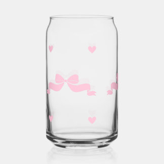 Schattige roze liefdeslint blikvorm glas
