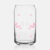 Schattige roze liefdeslint blikvorm glas (Rechts)
