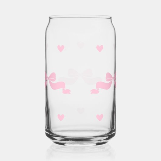 Schattige roze liefdeslint blikvorm glas (Rechts)