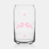 Schattige roze liefdeslint blikvorm glas (Links)
