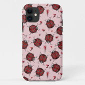 Schattige roze lieveheersbeestje harten liefde bug Case-Mate iPhone case (Achterkant)