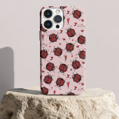Schattige roze lieveheersbeestje harten liefde bug Case-Mate iPhone case