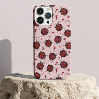 Schattige roze lieveheersbeestje harten liefde bug