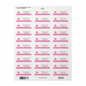 Schattige roze lieveheersbeestje polka dot retour  etiket (Full Sheet)