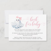 Schattige Roze Little Boo Boek voor Baby Girl Show RSVP Kaartje (Voorkant)