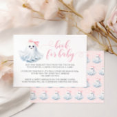 Schattige Roze Little Boo Boek voor Baby Girl Show RSVP Kaartje