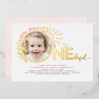 Schattige Roze Little Miss Onederful 1e Verjaardag